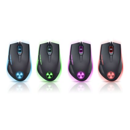 Souris de jeu filaire LED 1000/1200/1600/3200 DPI noir CONNECT IT CI-1128