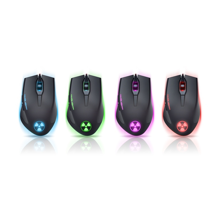 Souris de jeu filaire LED 1000/1200/1600/3200 DPI noir CONNECT IT CI-1128