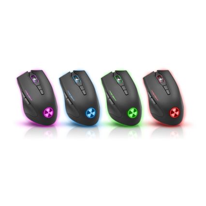 Souris de jeu filaire LED 1000/1200/1600/3200 DPI noir CONNECT IT CI-1128