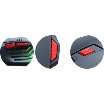 Souris de jeu filaire LED 800/1600/2400/3200 DPI noir CONNECT IT CI-191