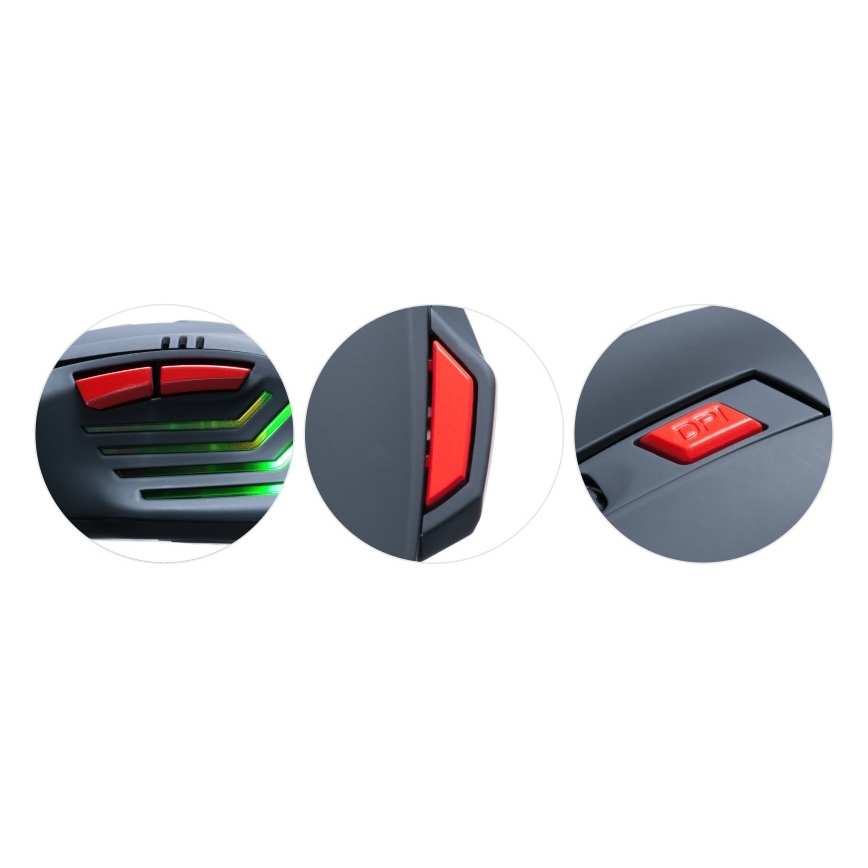 Souris de jeu filaire LED 800/1600/2400/3200 DPI noir CONNECT IT CI-191