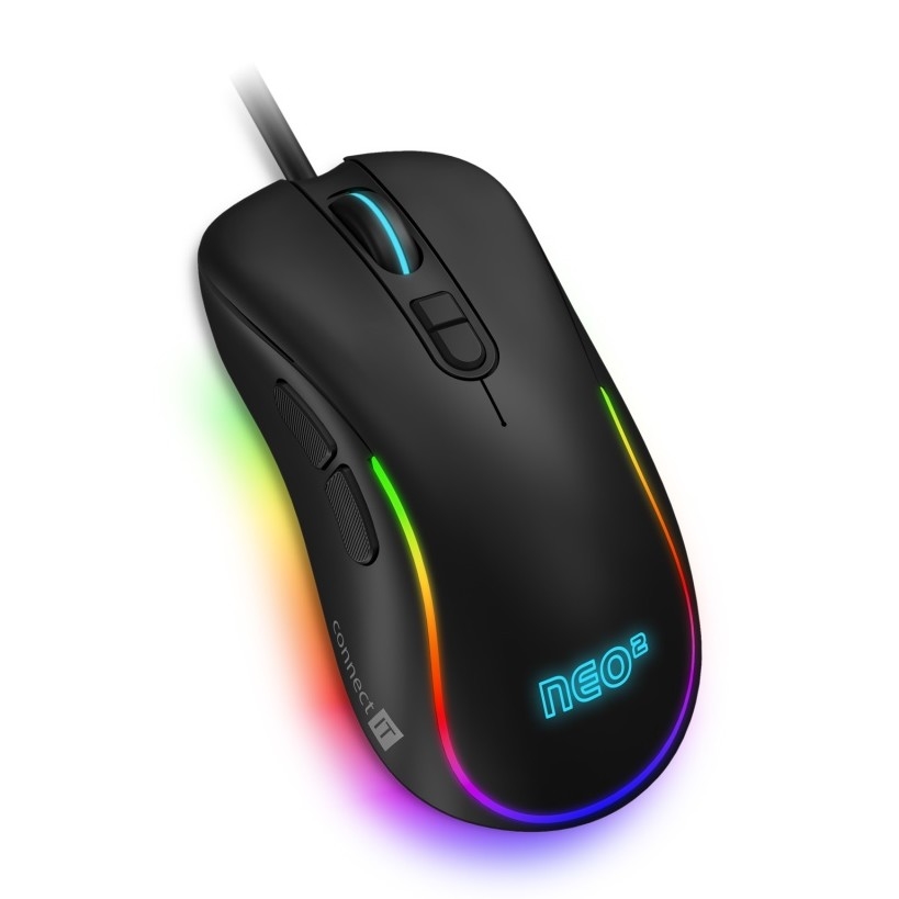 Souris de jeu filaire LED RGB 200-7200 DPI noir CONNECT IT CMO-3589-BK