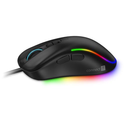 Souris de jeu filaire LED RGB 200-7200 DPI noir CONNECT IT CMO-3589-BK