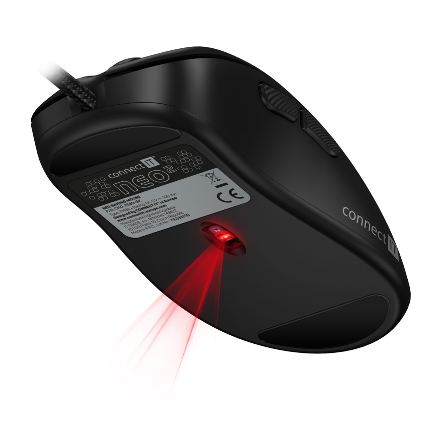 Souris de jeu filaire LED RGB 200-7200 DPI noir CONNECT IT CMO-3589-BK