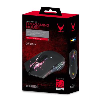 Souris gaming LED RGB VARR 1200/2400/4800/7200 DPI