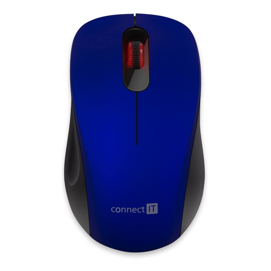 Souris sans fil silencieuse MUTE 1200 DPI 1xAA noir/bleu CONNECT IT CMO-2230-BL