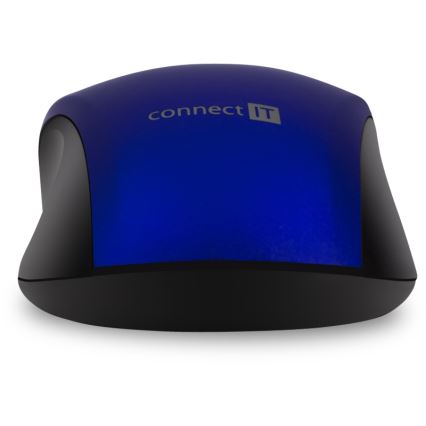 Souris sans fil silencieuse MUTE 1200 DPI 1xAA noir/bleu CONNECT IT CMO-2230-BL