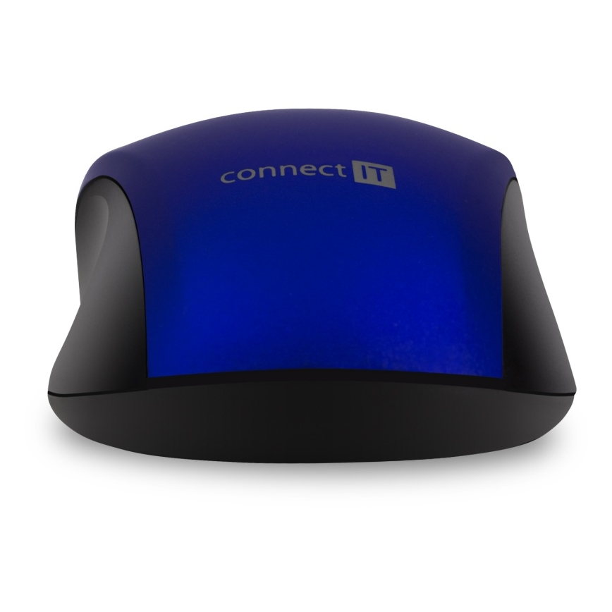 Souris sans fil silencieuse MUTE 1200 DPI 1xAA noir/bleu CONNECT IT CMO-2230-BL