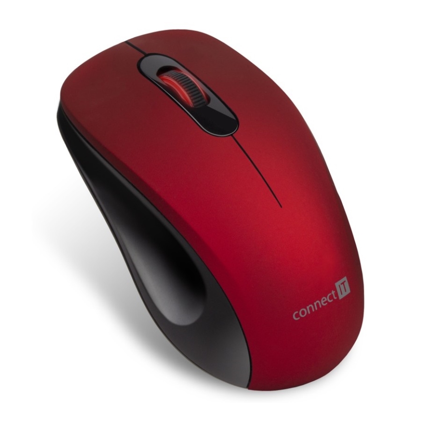 Souris sans fil silencieuse MUTE 1200 DPI 1xAA noir/rouge CONNECT IT CMO-2230-RD