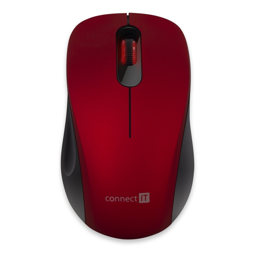 Souris sans fil silencieuse MUTE 1200 DPI 1xAA noir/rouge CONNECT IT CMO-2230-RD