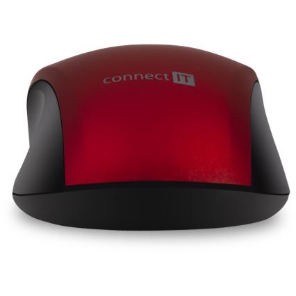 Souris sans fil silencieuse MUTE 1200 DPI 1xAA noir/rouge CONNECT IT CMO-2230-RD