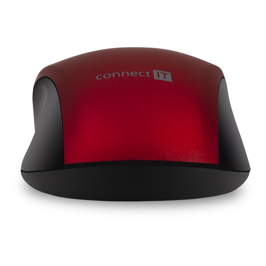 Souris sans fil silencieuse MUTE 1200 DPI 1xAA noir/rouge CONNECT IT CMO-2230-RD