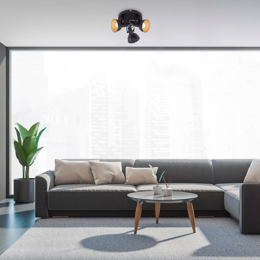 Spot 3xE14/40W/230V noir