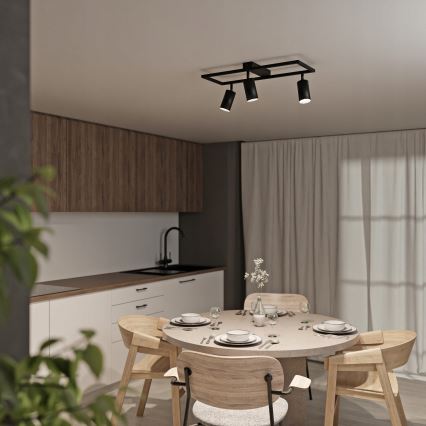 Spot 3xGU10/30W/230V noir