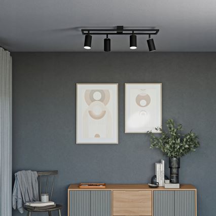 Spot 4xGU10/30W/230V noir