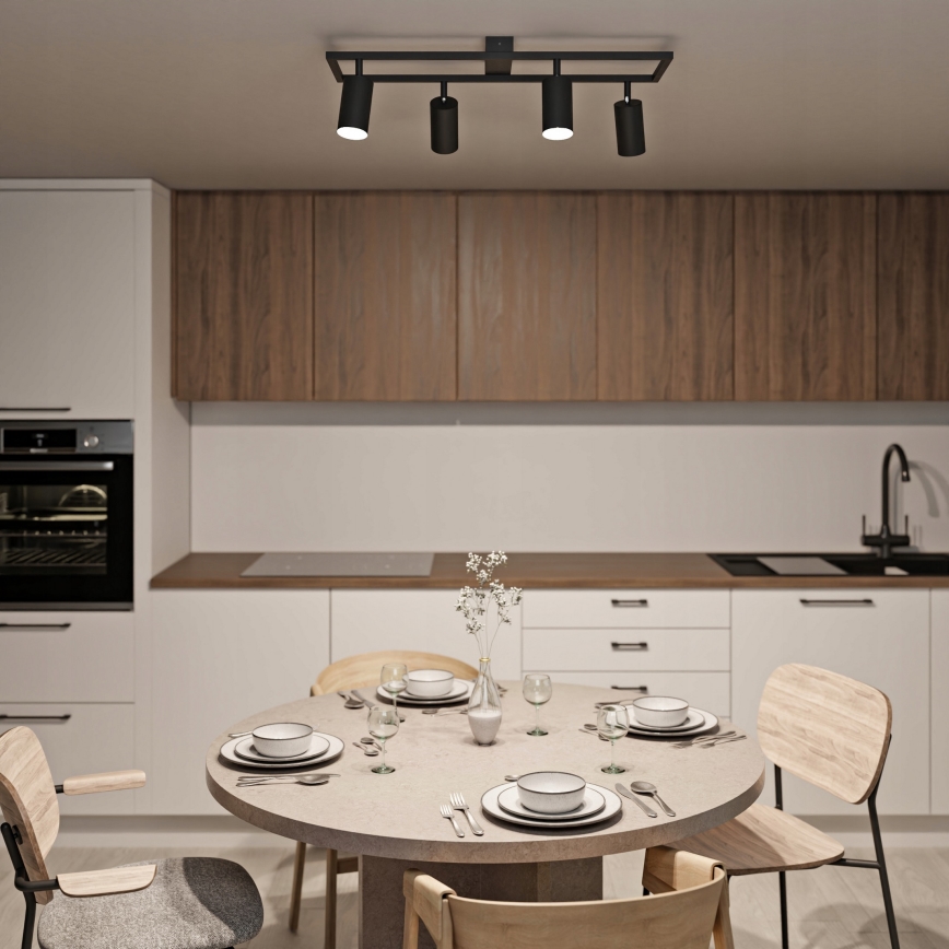 Spot 4xGU10/30W/230V noir