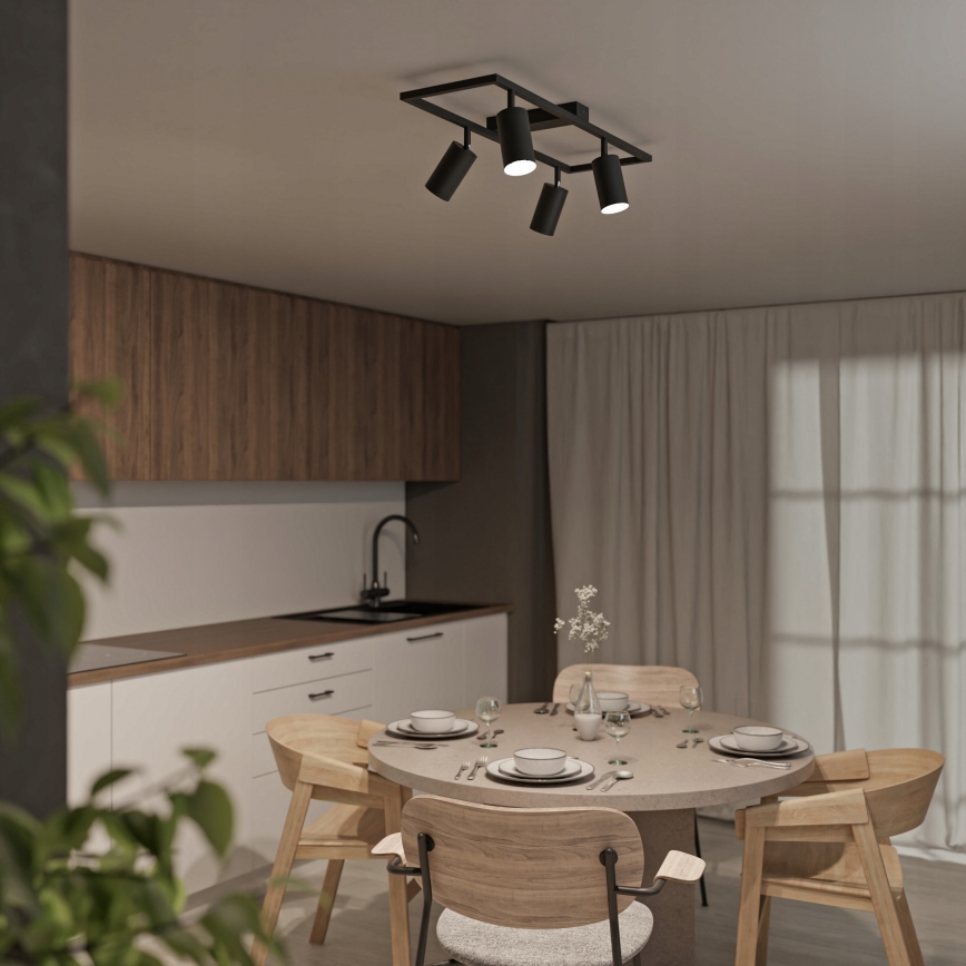 Spot 4xGU10/30W/230V noir