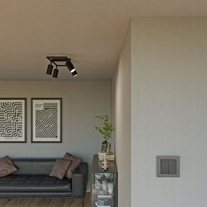 Spot 4xGU10/30W/230V noir