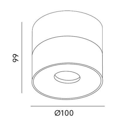 Spot à intensité variable LAHTI LED/13,5W/230V 3000K CRI 90 noir
