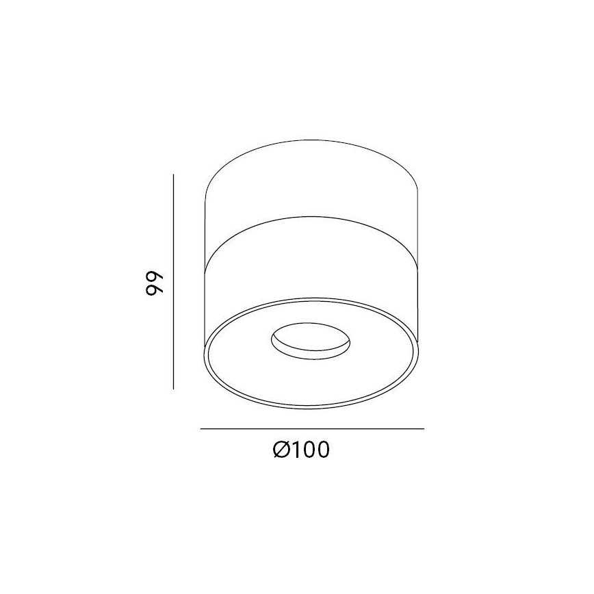 Spot à intensité variable LAHTI LED/13,5W/230V 3000K CRI 90 noir