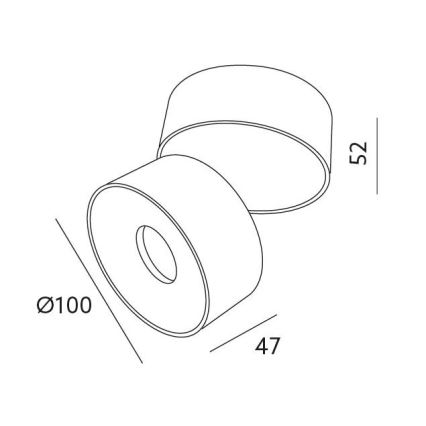 Spot à intensité variable LAHTI LED/13,5W/230V 3000K CRI 90 noir