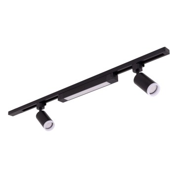 Spot à LED pour système sur rail TRACER 2xGU10/10W/230V + LED/20W 1 m noir
