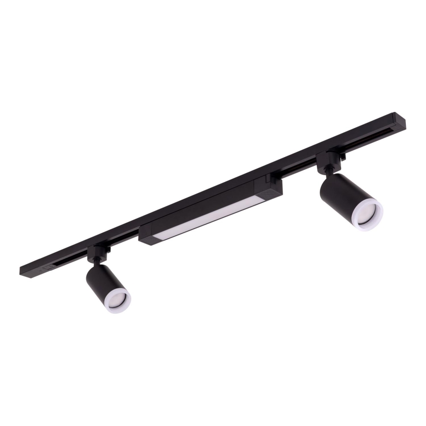 Spot à LED pour système sur rail TRACER 2xGU10/10W/230V + LED/20W 1 m noir