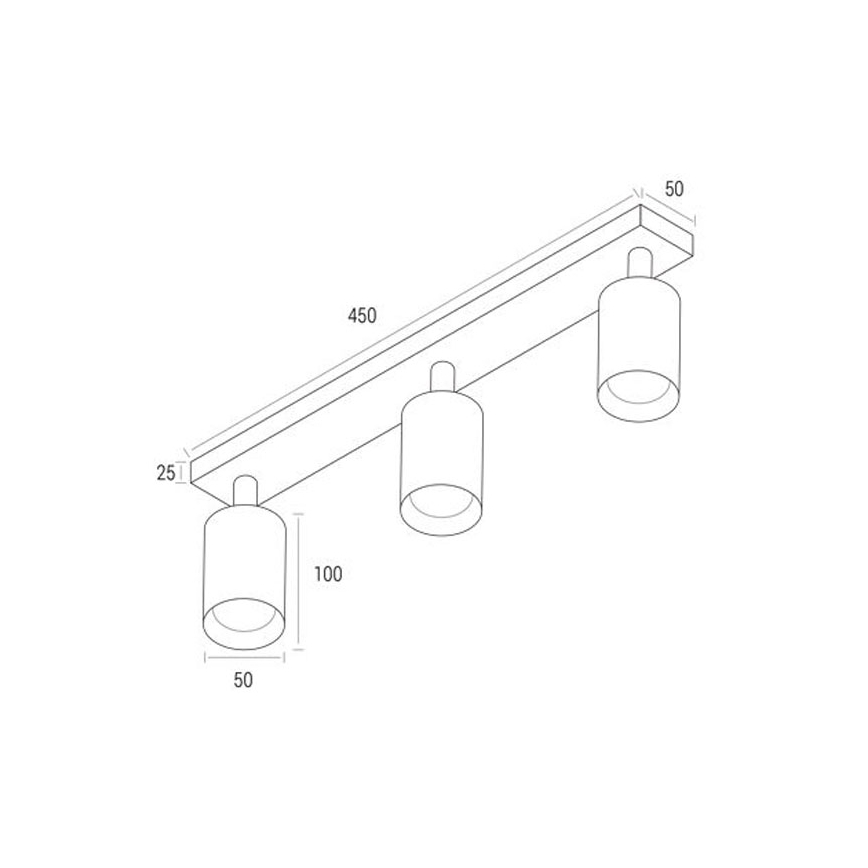 Spot ANGIE 3xGU10/35W/230V noir