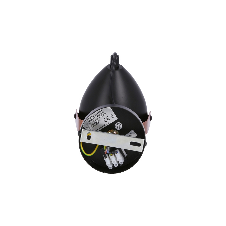 Spot ANICA 1xE14/40W/230V noir/cuivre