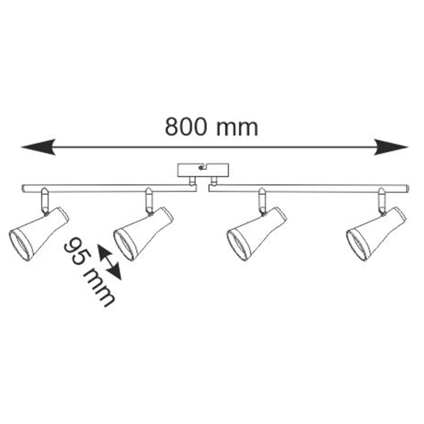 Spot BERG 4xLED/4,2W/230V noir