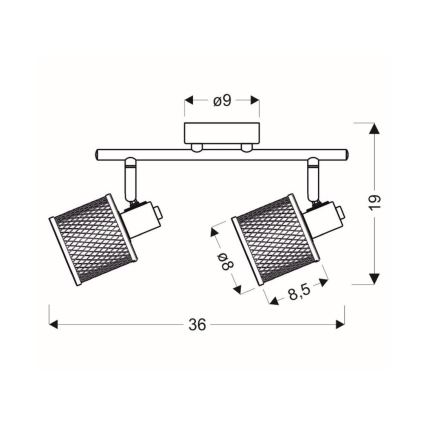 Spot CANABERA 2xE14/40W/230V