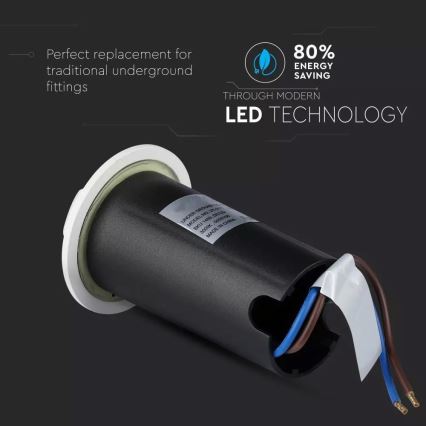 Spot de balisage LED d'extérieur LED/1W/12V IP67