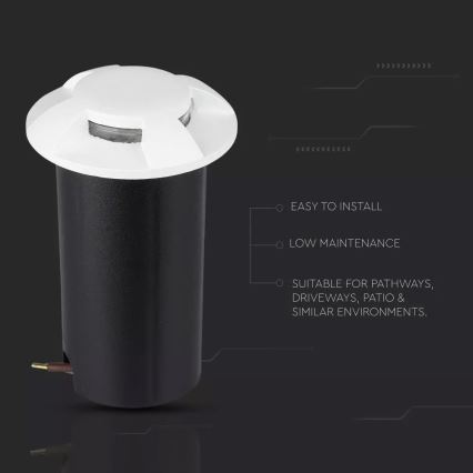 Spot de balisage LED d'extérieur LED/1W/12V IP67