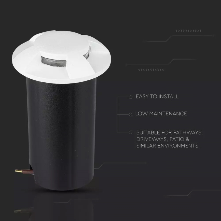 Spot de balisage LED d'extérieur LED/1W/12V IP67