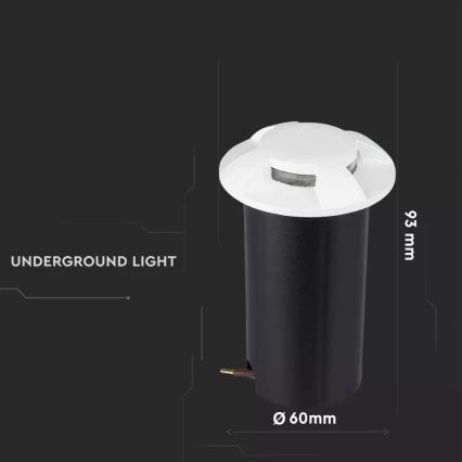 Spot de balisage LED d'extérieur LED/1W/12V IP67