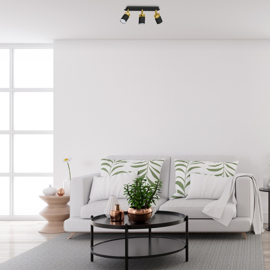 Spot de plafond JOKER 3xGU10/25W/230V noir