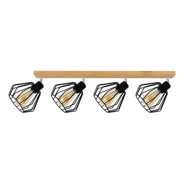 Spot de plafond VENTI 4xE27/15W/230V chêne