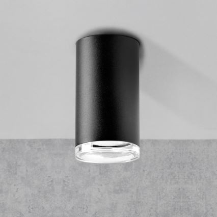 Spot LED RGBW dimmable pour salle de bains TURYN 1xGU10/4,8W/230V 3000K IP44 noir + télécommande