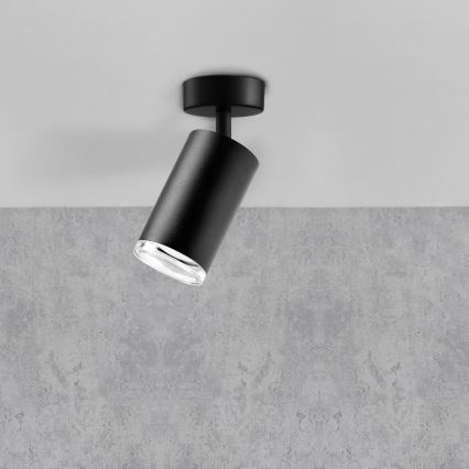 Spot LED RGBW dimmable pour salle de bains TURYN 1xGU10/4,8W/230V 3000K IP44 noir + télécommande