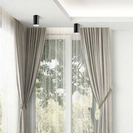 Spot LED RGBW dimmable pour salle de bains TURYN 1xGU10/6W/230V 3000K IP44 noir + télécommande