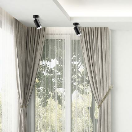 Spot LED RGBW dimmable pour salle de bains TURYN 1xGU10/6W/230V 3000K IP44 noir + télécommande