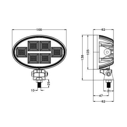 Spot de voiture BLACK LED/150W/10-30V IP69 5700K ovale