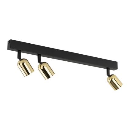 Spot d'éclairage TOP 3xGU10/10W/230V noir/doré