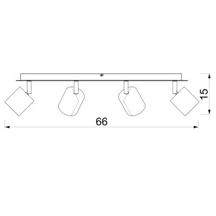 Spot DEMIA 4xGU10/8W/230V beige