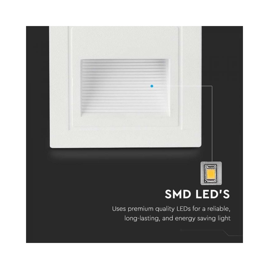 Spot d'escalier extérieur LED/5W/230V 3000K IP65 blanc