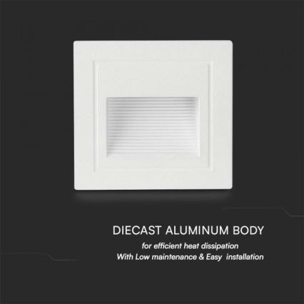 Spot d'escalier extérieur LED/5W/230V 3000K IP65 blanc