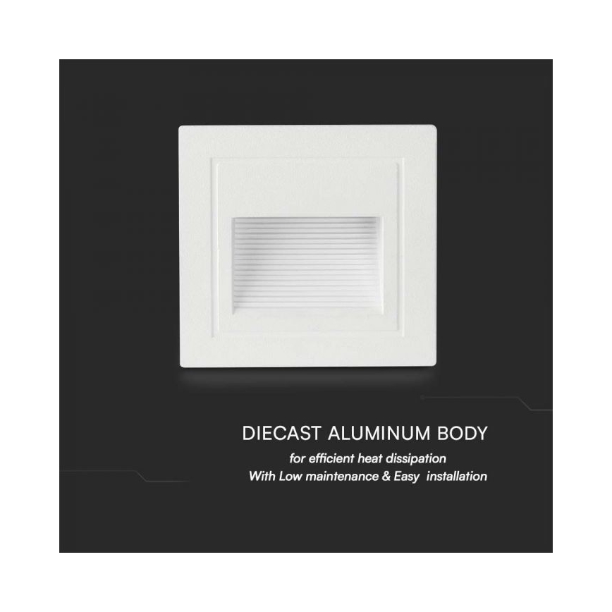 Spot d'escalier extérieur LED/5W/230V 3000K IP65 blanc