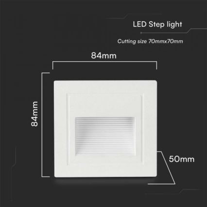 Spot d'escalier extérieur LED/5W/230V 3000K IP65 blanc