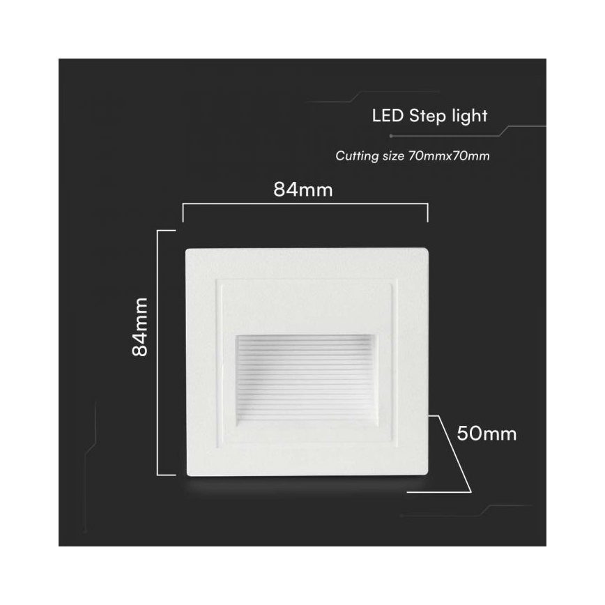 Spot d'escalier extérieur LED/5W/230V 3000K IP65 blanc