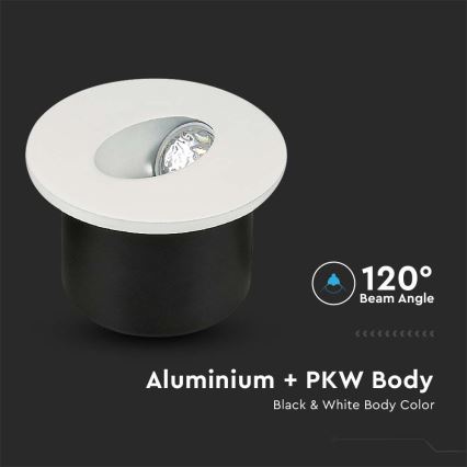 Spot d'escalier LED LED/3W/230V 3000K blanc